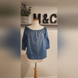 Jacqueline de Yong Beautiful Blue Top Jeans Size 38